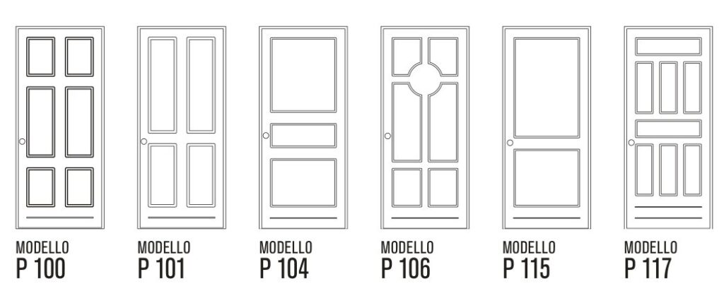 Pannelli classici fresati per porte blindate Silvelox