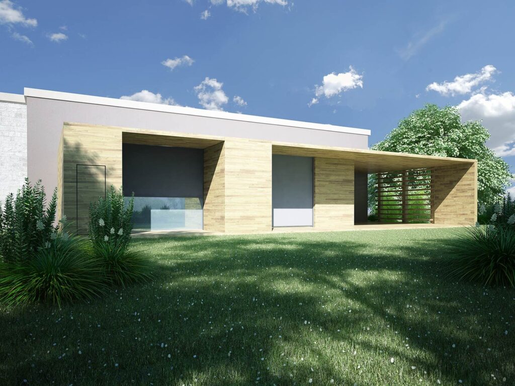 Casa moderna con tende ZIP